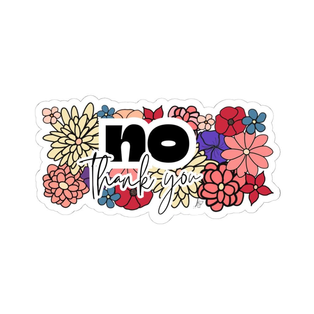 No Thank You Sticker (Floral)
